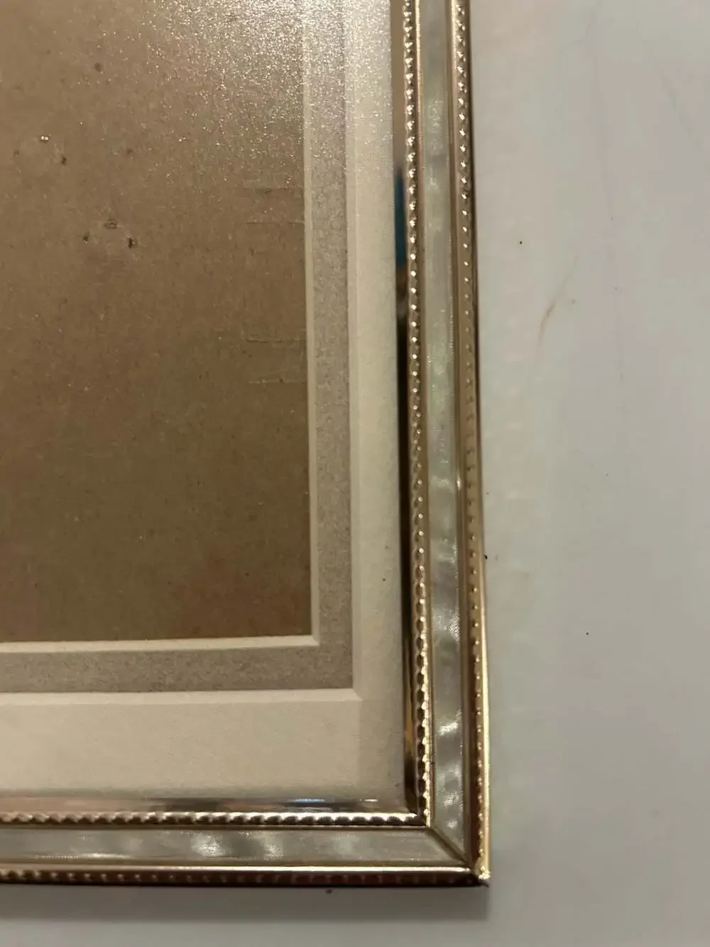 Intercraft Photo Frame Gold Beaded Mother of Pearl Inset 5x7